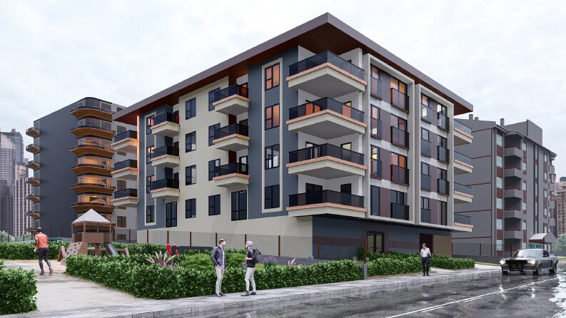 Konut 3D Dış Cephe Model Tasarımı Ve Render