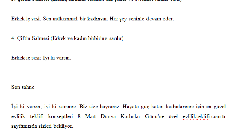 8 Mart Dünya Kadınlar Günü için reklam metni 