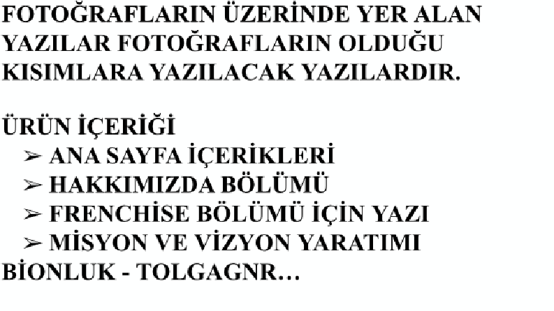 So Pattiseria-Web Sayfası İçerikleri