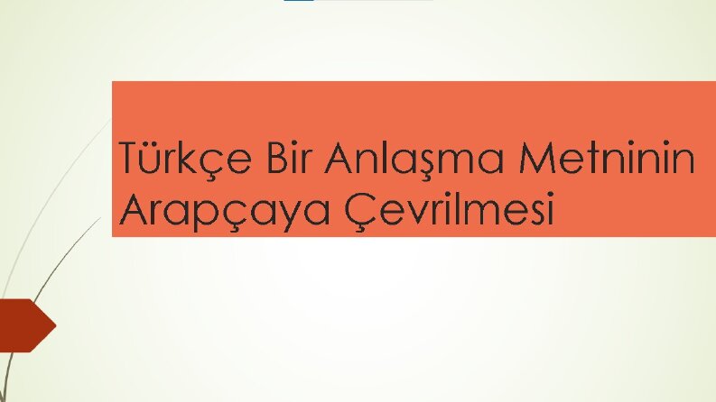 Türkçe-Arapça Çeviri