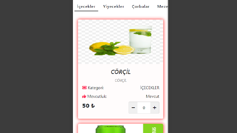 QR menü 