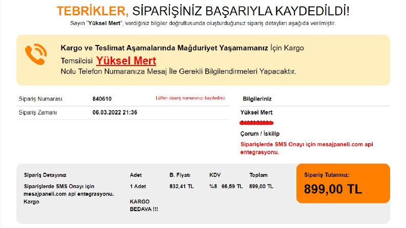 mesajpaneli.com Api Entegrasyonu