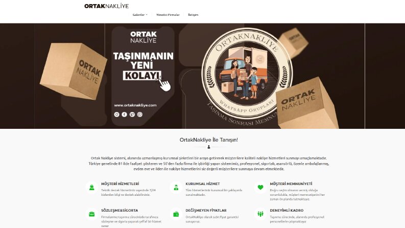 Ortak Nakliye Web Site Taşıma