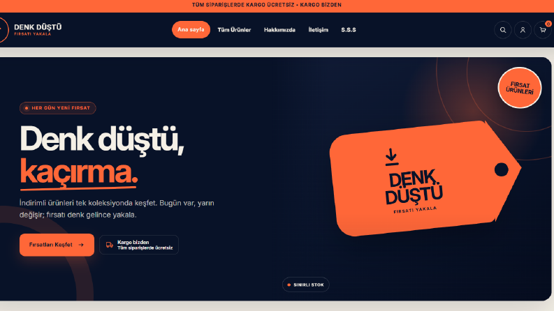 Denk Düştü markası - Premium tasarım