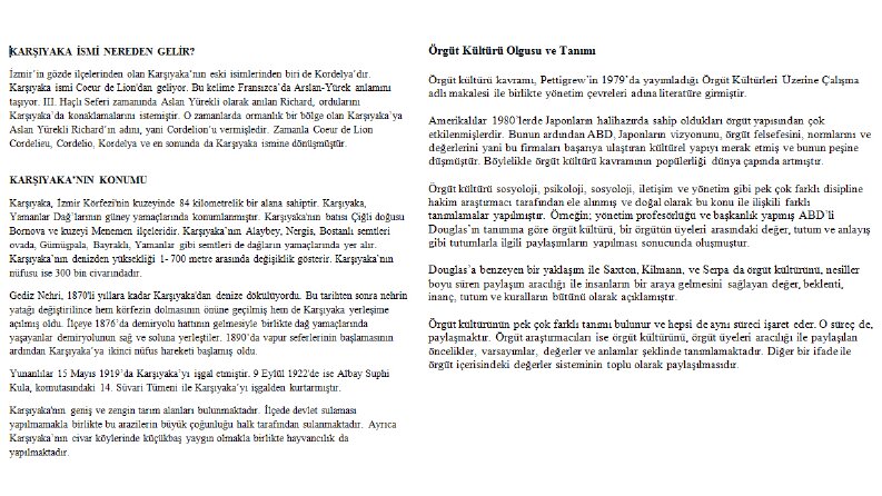 İzmir Karşıyaka ve Örgüt Kültürü ile İlgili Makale Yazımı