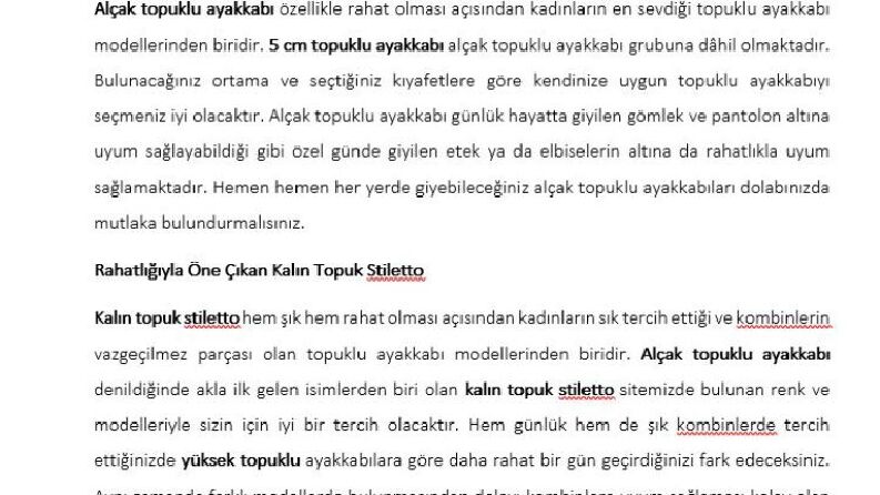 Ayakkabı konulu çeşitli içerikler