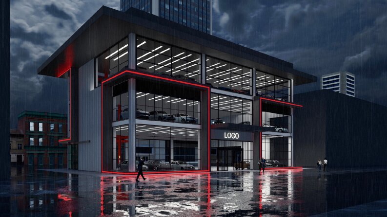 OTOMOTİV PLAZA DIŞ CEPHE TASARIMI