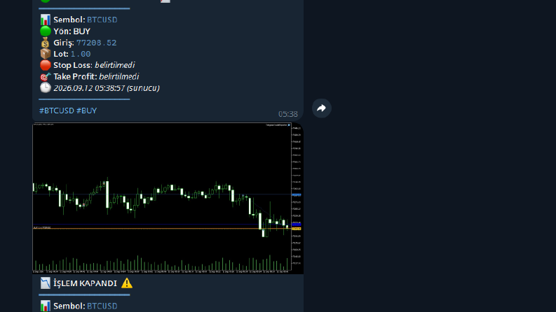 MT5 Anlık İşlem & Grafik Bildirim Telegram Botu