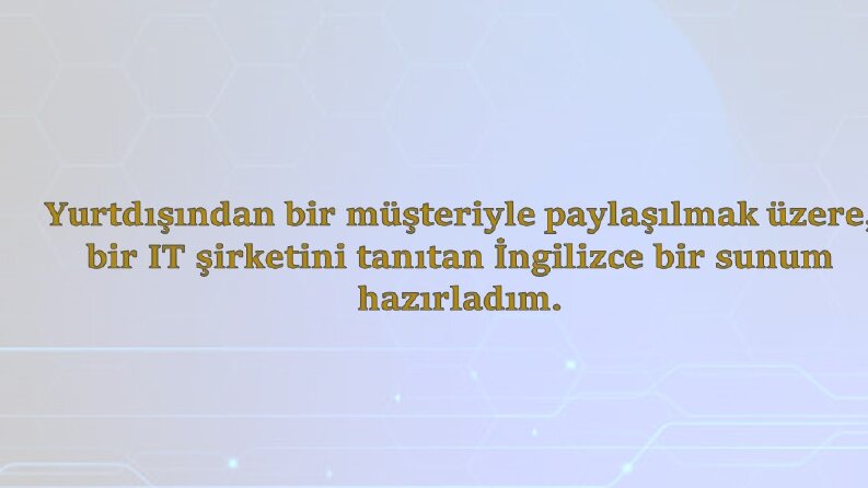İngilizce Sunum