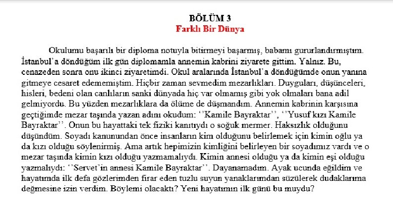 3000 kelimelik hikaye