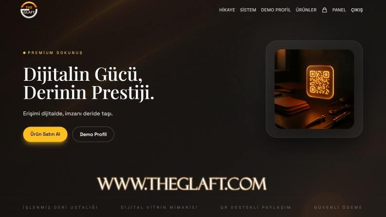 TheGlaft | E-Ticaret altyapılı dijital kartvizit web sitesi