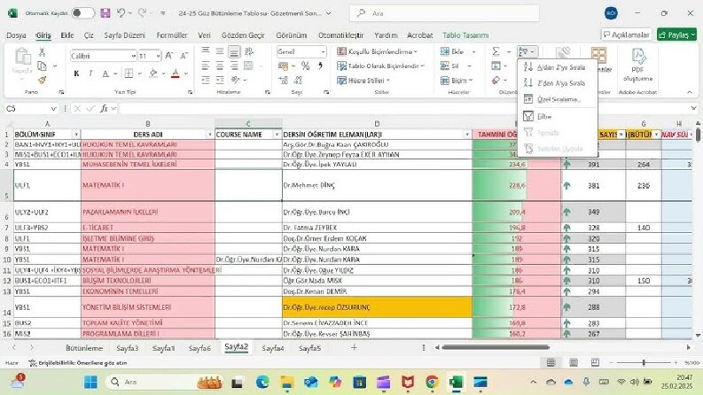 Excel Veri Düzenleme ve E-Posta Liste Oluşturma