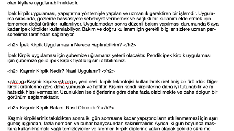 Web Sitesi İçeriği