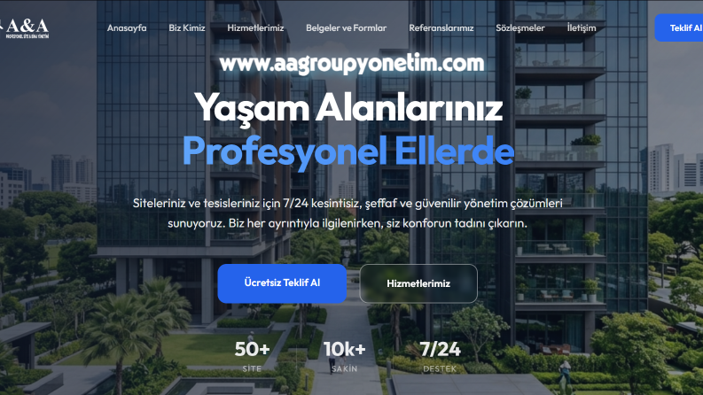 A&A Group Yönetim Kurumsal Web Sitesi