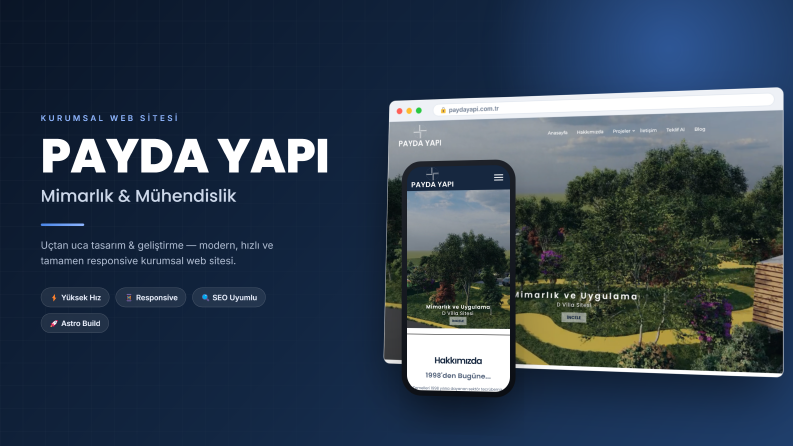 PAYDA YAPI | Mimarlık & Mühendislik Web Sitesi
