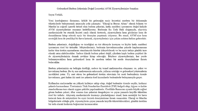 Badem Şekeri Tanıtım metni