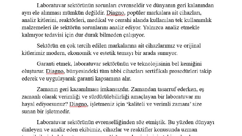 DIAGNO ŞİRKET PROFİLİ