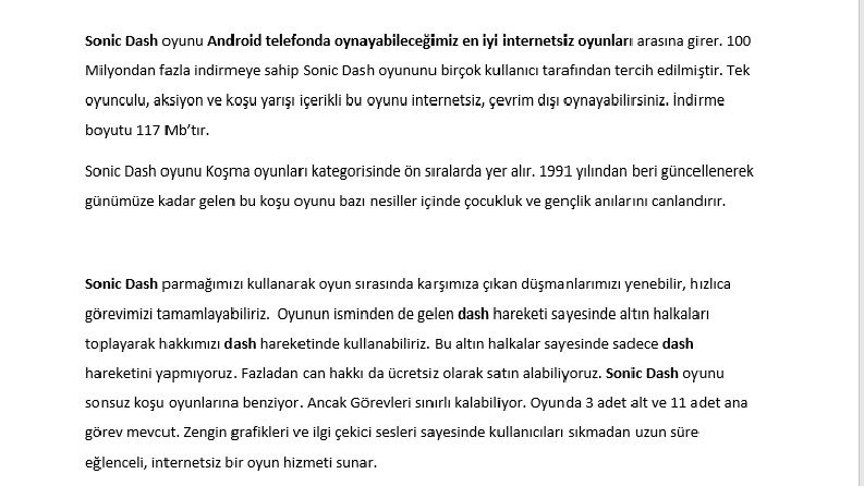 İstenilen Konu Hakkında Oyun Yazısı