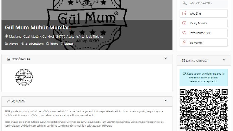 Gül Mum Mühür Mumları 30 Adet Firma Rehberi Ekleme Projesi