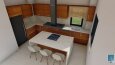 Villa için mutfak tasarımı ve render