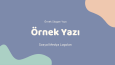 Örnek bir kaç banner
