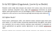 SEO İçerik, Web Metni ve Editörlük Portfolyosu