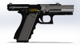 Glock 17 Pistol SolidWorks 3D Model
