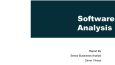 Yazılım Analizi (Backend-Frontend)