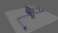 3D Door & Robotic Arm: Model and Animation