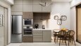 Modern Daire Salon ve Mutfak İç Mekan Tasarımı
