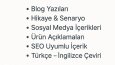 "SEO uyumlu, yaratıcı ve dönüştüren metinler"
