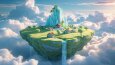 3d Island Render - Floating Island