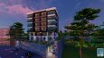 3 boyutlu apartman cephe tasarımı