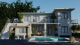 Villa Dış Mekan Mimari Görselleştirme (Render)