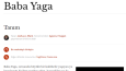 Baba Yaga