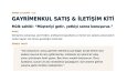 Gayrimenkul Satış & İletişim Kiti – Örnek Çalışma