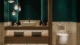 Modern Terrazzo ve Zümrüt Yeşili: Sofistike Banyo Tasarımı