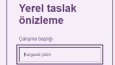 Çizim Taslağı · Tekrar Gönderimi Engelleme