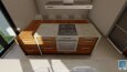 Villa için mutfak tasarımı ve render