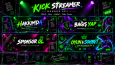 KICK Yayıncı Banner Seti – Müzik, Sohbet & Oyun