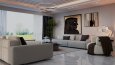 Salon + Mutfak Açık Plan render 