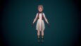 3D Stilize Kız (Game Ready)