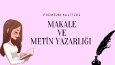 Makale, Web sitesine uygun metin yazılır