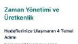 Zaman Yönetimi ve Üretkenlik Rehberi