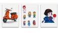 Ben, el çizimi sticker setlerimi dijital olarak tasarlıyorum