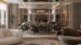 Heykelsi Detaylarla Villa Yaşam Alanı