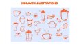 Kafe & Restoran İllüstrasyonları | Yiyecek, Ambalaj ve Marka