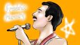 Freddie Mercury çizgifilm tadın dijital çizim