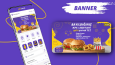 Getir Yemek & KFC Banner post story tasarımları