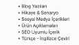 "SEO uyumlu, yaratıcı ve dönüştüren metinler"